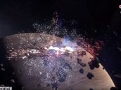 Výbuch lodi ve Star Citizenu