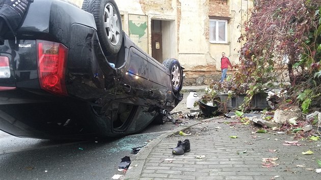 Vážná dopravní nehoda v Dýšině na Plzeňsku (18. 10. 2015)