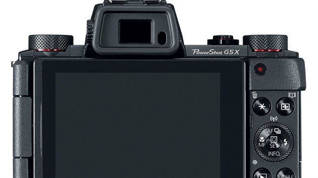 Maximální využití zadního prostoru fotoaparátu Canon G5X s otočným výklopným displejem