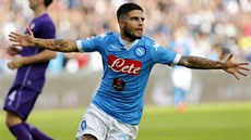 Lorenzo Insigne z Neapole slaví gól.