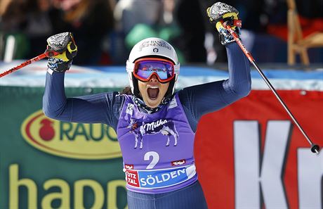 Italsk lyaka Federica Brignoneov slav triumf v obm slalomu v Sldenu.