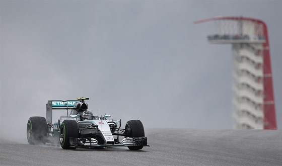 Nico Rosberg v tréninku na Velkou cenu USA formule 1.
