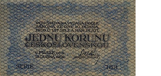 Prvn� pap�rov� koruna z roku 1919 je mal� sb�ratelsk� poklad. Tiskla se v...