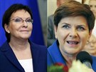 Souasná polská premiérka Ewa Kopaczová a její nejvtí oponentka na post...