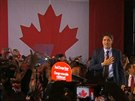 Justin Trudeau oslavoval vítzství ve volbách