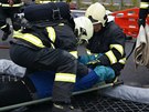 Cviení se zúastnilo est hasiských jednotek, zdravotnická záchranná sluba a...
