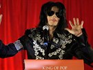 Králu popu Michael Jackson pi oznámení návratu na pódia (Londýn, 5. bezna...