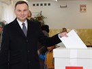 Polský prezident Andrzej Duda volil v Krakov (25. íjna 2015).