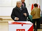 Pedseda opoziní strany PiS Jaroslaw Kaczyski u voleb (25. íjna 2015).