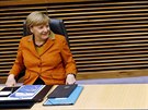 Angela Merkelová s Viktorem Orbánem byli v dobré nálad na zaátku summitu v...
