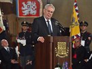 Prezident Milo Zeman pi píleitosti výroí vzniku samostatného...
