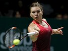 RAZANTN FORHEND. Simona Halepov na Turnaji mistry v Singapuru.