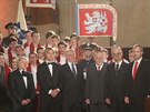 Prezident Milo Zeman bhem slavnostní ceremonie ocenil 35 osobností (28. íjna...