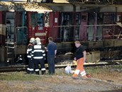 Kolize osobního vlaku a posunovací lokomotivy v Libni (23.8. 2011)
