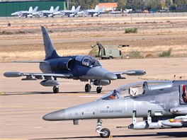 Letouny L-159 eskch vzdunch sil na cvien Trident Juncture ve panlsku