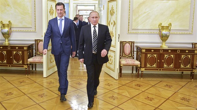 Syrský prezident Baár Asad (vlevo) na návtv u ruského prezidenta Vladimira...