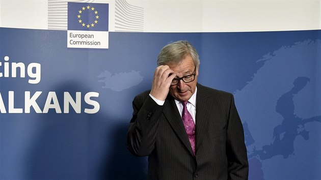 Pedseda Evropsk komise Juncker ped jednnm v Bruselu (25. jna 2015).