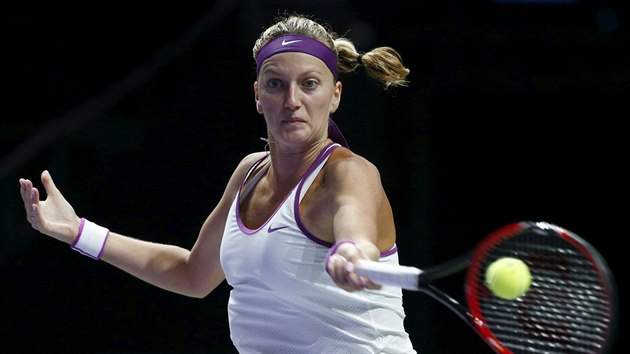 Petra Kvitová na Turnaji mistry� v duelu s Angelique Kerberovou
