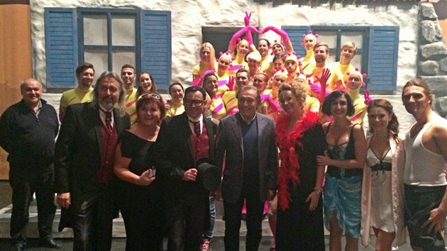 Karel Gott na muzikálu Mamma Mia! (18. října 2015)