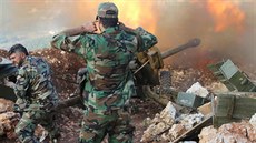 Jednotky syrského prezidenta Ba�ára Asada v provincii Latakíja (10. �íjna 2015)