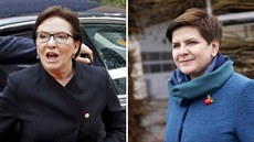 Současná polská premiérka Ewa Kopaczová (vlevo) a její největší oponentka na...