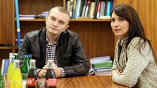Vjaeslav Samek a Ludmila Sepen, krajané z postiených oblastí Ukrajiny se...