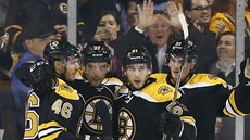 David Krejí (46),  Patrice Bergeron (37), Ryan Spooner (51) a Loui Eriksson...