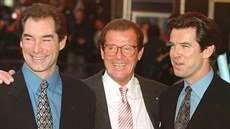 Timothy Dalton, Roger Moore a Pierce Brosnan (Londýn, 17. listopadu 1996)