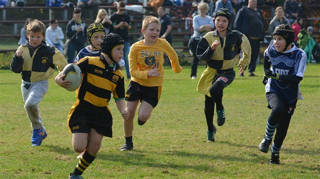 Tým RC Praga Rugby má ve svých �adách p�es sto d�tí.