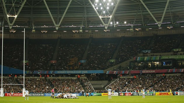 Na Olympijskm stadionu v Londn se hrlo utkn o bronz na ragbyovm mistrovstv svta mezi Jihoafriany a Argentinci.