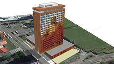 Návrh na renovaci fasády pražského hotelu Olympik