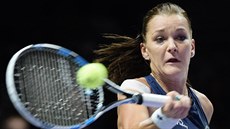 Polská tenistka Agnieszka Radwaská v semifinálovém duelu Turnaje mistry s...
