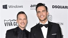 Partnei Jason Landau a Cheyenne Jackson na amfAR Inspiration Gala (Los...