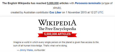 5 000 000 lánk na anglické Wikipedii