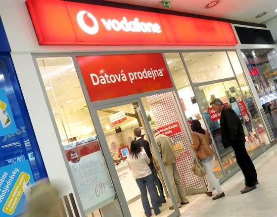 Vodafone prodejna a logo