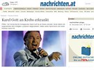 Onemocnní Karla Gotta na stránkách rakouského webu nachrichten.at. (2....