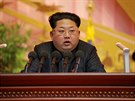 Severokorejský vdce Kim ong-un na sjezdu piek severokorejské armády v...