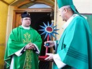 Olomoucký arcibiskup Jan Graubner pedal farníkm ve pikách repliku unikátní...