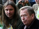 Václav Havel a hlavní organizátor Trutnovských festival Martin Vchet...