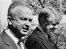 Jicchak Rabin na setkání s prezidentem USA  Jimmy Carterem (16. bezna 1977)