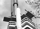 Stavba ikovského televizního vysílae v roce 1989.