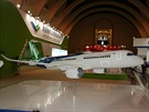 Model stroje C-919 na loské výstav v anghaji.