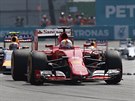 Sebastian Vettel ze stáje Ferrari ve Velké cen Mexika formule 1.