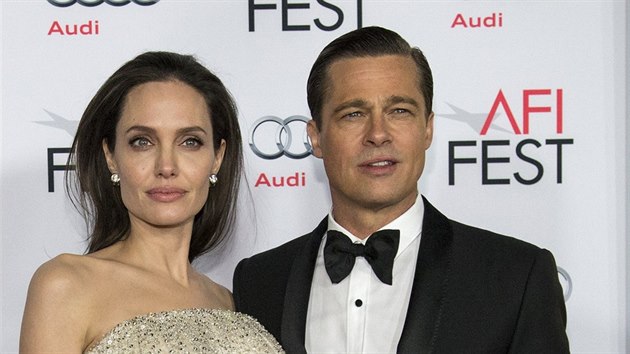 Angelina Jolie a Brad Pitt (Los Angeles, 5. listopadu 2015)