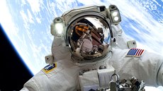 Astronaut Mike Hopkins, Expedition 38 Flight Engineer, is shown in this...