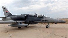 Letoun Aero L-159 na letiti v Baládu. Stroj u nese irácké íslo a výsostné...
