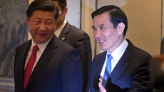 Prezidenti Číny a Tchaj-wanu Si Ťin-pching a Ma Jing-ťiou (7. listopadu 2015)