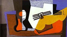 Pablo Picasso: Zátií s kytarou (1921)