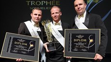 David Král (uprost�ed) se stal vít�zem sout�e Bohemia Sekt Trophée - Sommelier...