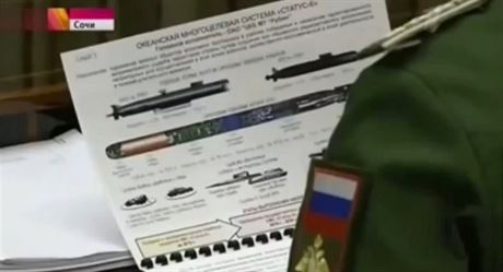 Zábry ruských televizí, na kterých se objevily plány na jaderné torpédo.